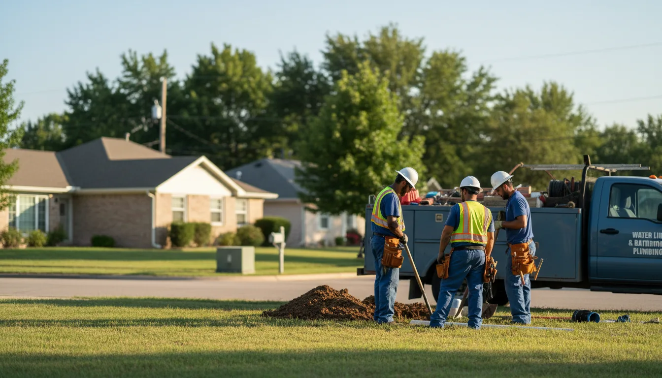 Residential water line and bathroom plumbing service in Clarington, OH